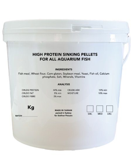 (image for) STF Hi Protein Sinking Fish Pellets 2kg Size Small - Click Image to Close