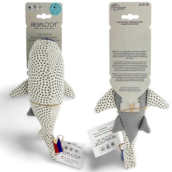 (image for) Resploot Dog Toy Whale Shark 25cm with Squeaker - Click Image to Close