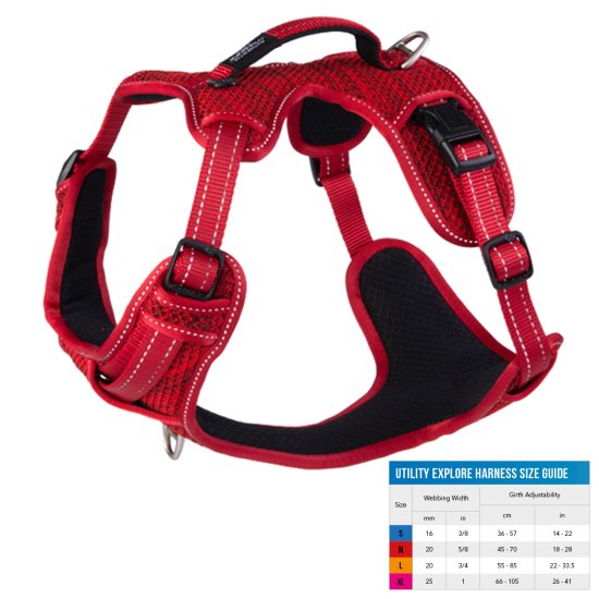 (image for) Rogz Harness Explore Red Large - Click Image to Close