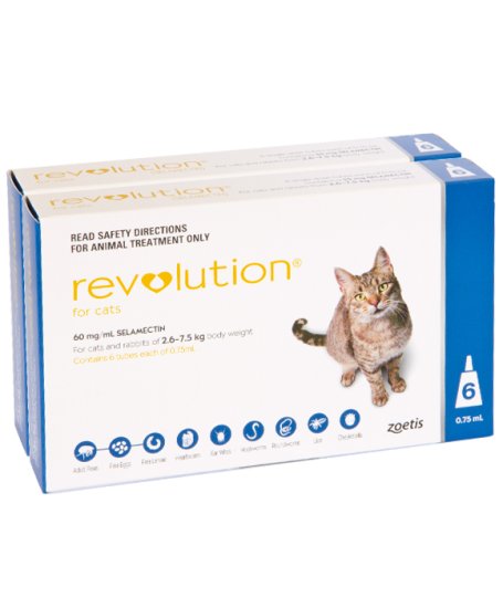 (image for) Revolution for Cats 2.6-7.5Kg Blue 12Pack - Click Image to Close