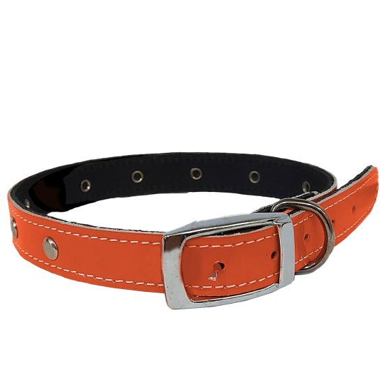 (image for) Beaupets Collar Leather Patent Studded 40Cm Mln - Click Image to Close