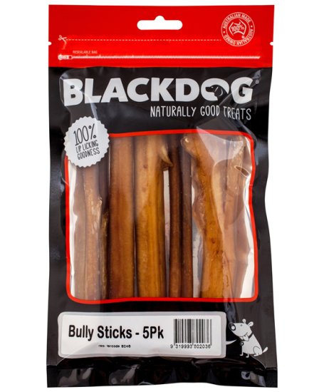 (image for) Blackdog Treats Bully Sticks 5 Pack - Click Image to Close