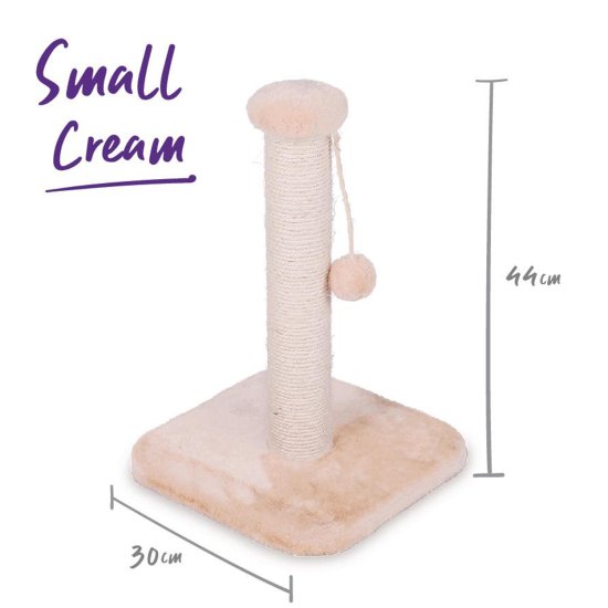 (image for) Kazoo Scratch Post Small Cream 30x30x44cm - Click Image to Close