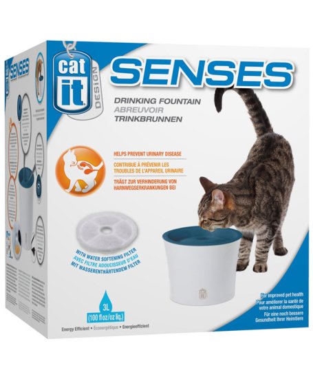 (image for) Catit Cat Senses Drinking Fountain 3L with Water Softner - Click Image to Close