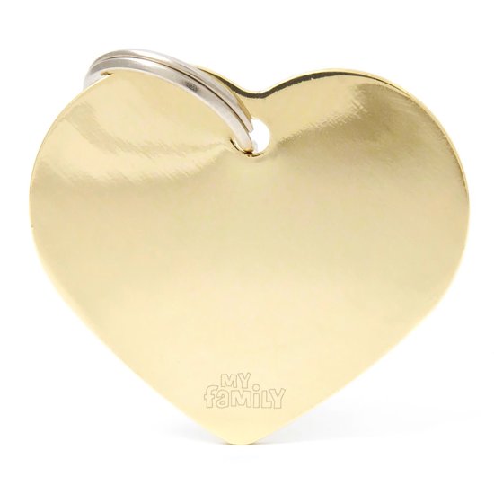 (image for) MYF Tag Basic Heart Gold Large - Click Image to Close