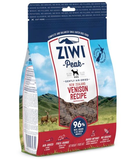 (image for) Ziwi Peak Dog Food Air Dried Venison 1kg - Click Image to Close