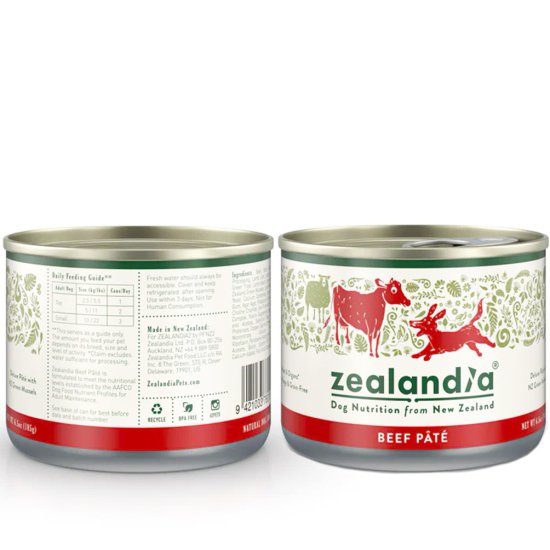 (image for) Zealandia Dog Can 24x185g Pate Beef - Click Image to Close