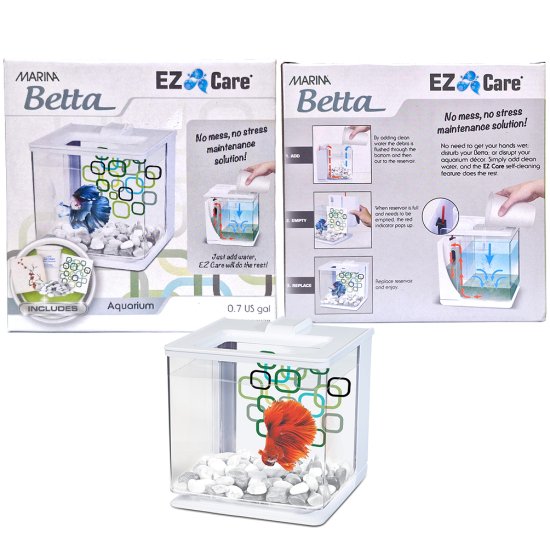 (image for) Marina EZ Care Betta Kit 2.5lt White - Click Image to Close