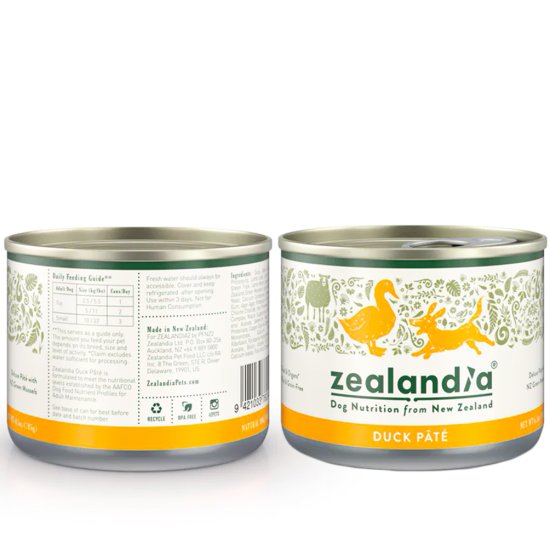 (image for) Zealandia Dog Can 24x185g Pate Duck - Click Image to Close