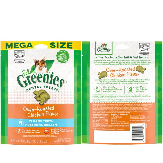 (image for) Greenies Cat Feline 130g Chicken - Click Image to Close
