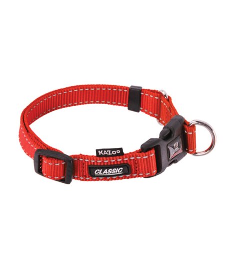 (image for) Kazoo Classic Adj Nylon Collar Red 25Mm XL - Click Image to Close