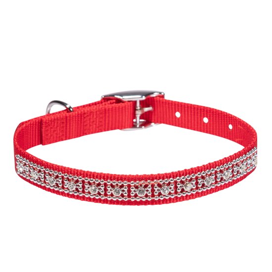 (image for) Beaupets Collar Nylon Jewel 50Cm Red - Click Image to Close