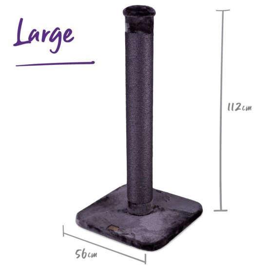 (image for) Kazoo Scratch Post Large Charcoal 56x56x112cm - Click Image to Close