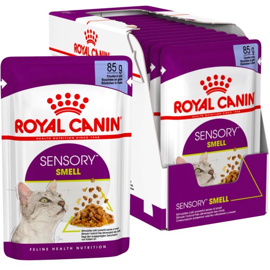 (image for) Royal Canin Cat Wet Pouches 12X85G Jelly Sensory Smell - Click Image to Close