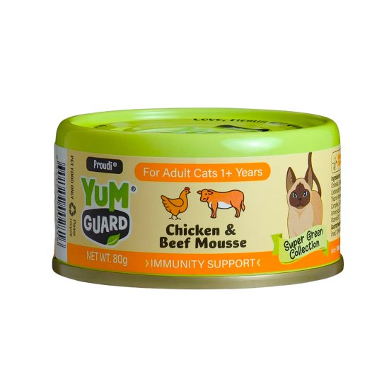 (image for) YumGuard Cat Wet 12x60g Adult Chicken Beef - Click Image to Close