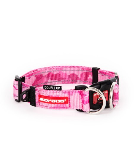 (image for) Ezydog Collar Double Up S Pink Camo - Click Image to Close