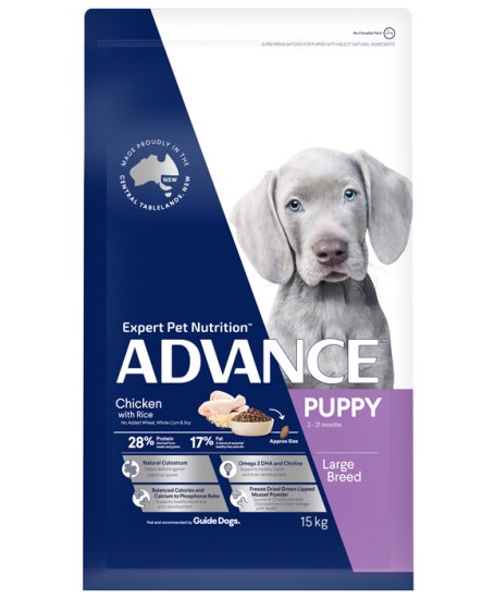 (image for) Advance Dog Puppy Large Breed Chicken 15kg - Click Image to Close