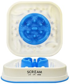 (image for) Scream Slow Feed Interactive Bowl 28x28x7cm Blue