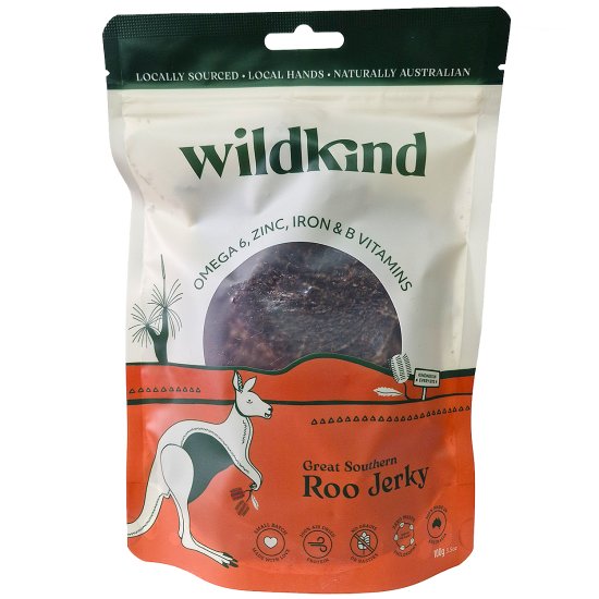 (image for) Wildkind Treats Roo Jerky 100g - Click Image to Close