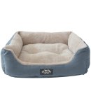 (image for) IBT Dog Bed Plush Dozer Silver Large