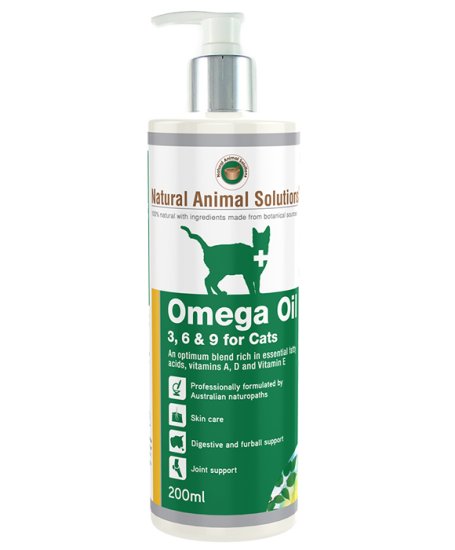 (image for) Natural Animal Solutions Omega 3 6 9 Oil For Cats 200ml - Click Image to Close