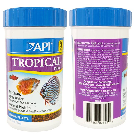 (image for) API Tropical Pellet Food 45g - Click Image to Close