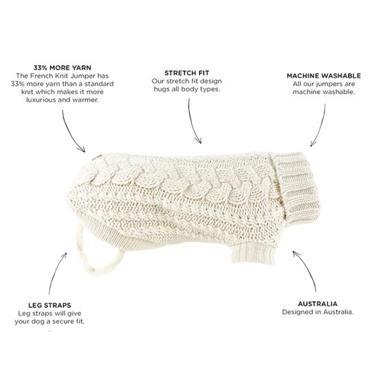 (image for) Huskimo Jumper Knit Ivory 60cm - Click Image to Close