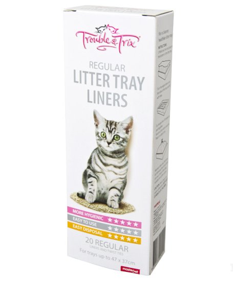 (image for) Trouble Trix Litter Liners Regular 20Pk 43x35cm - Click Image to Close
