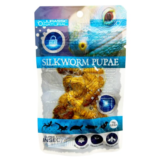 (image for) Jurassic Natural Super Fresh Insects Silkworms 15g - Click Image to Close