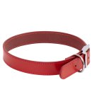 (image for) Beaupets Collar Leather Deluxe Sewn 55Cm Red