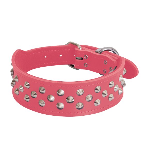 (image for) Beaupets Staffy Collar Studded 50Cm Pink - Click Image to Close