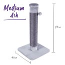 (image for) Kazoo Scratch Post Medium Ash 40x40x74cm