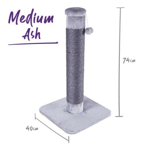 (image for) Kazoo Scratch Post Medium Ash 40x40x74cm - Click Image to Close