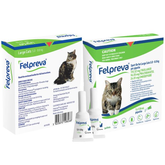 (image for) Felpreva Spot on Cats 5-8kg 2pk - Click Image to Close