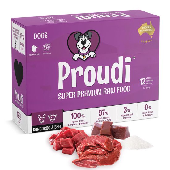 (image for) Proudi for Dogs 2.4kg Kangaroo Beef - Click Image to Close