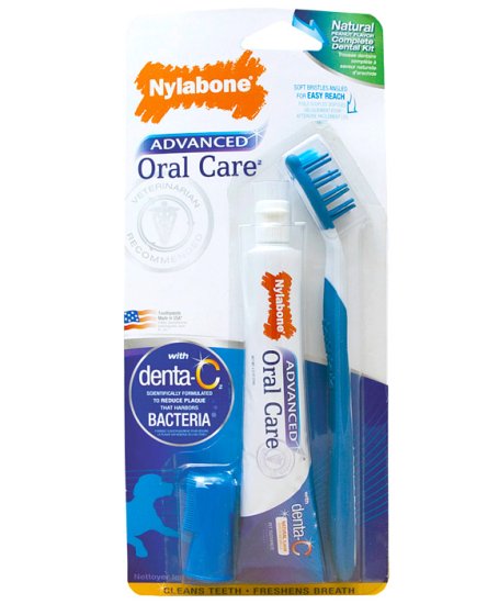 (image for) Nylabone Advance Oral Care Natural Dental Kit for Dogs - Click Image to Close