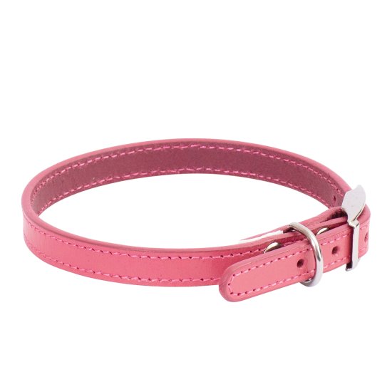 (image for) Beaupets Collar Leather Patent Plain 65Cm Pink - Click Image to Close