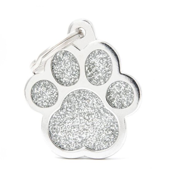 (image for) MYF Tag Shine Paw Grey Large - Click Image to Close