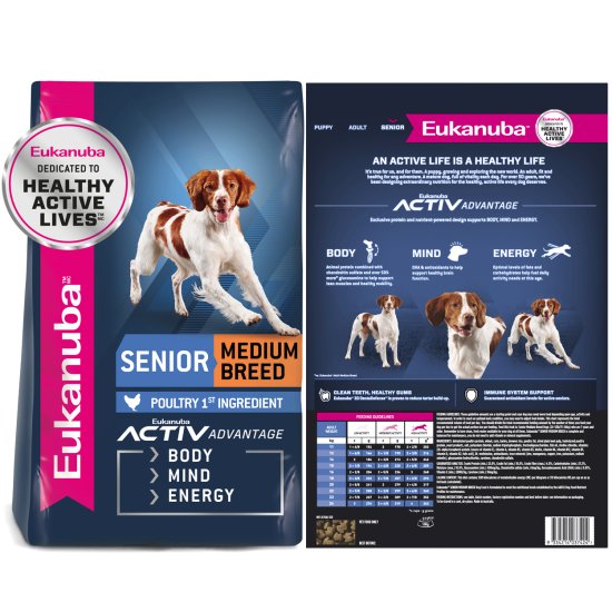 (image for) Eukanuba Dog Mature and Senior Medium Breed 15Kg for 7+ Years of Age - Click Image to Close