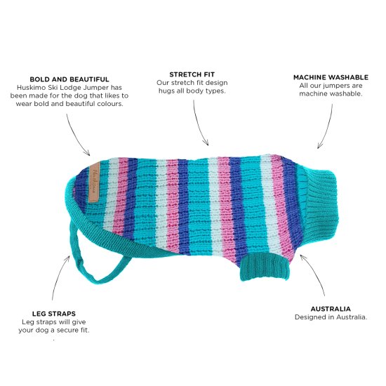 (image for) Huskimo Jumper Knit Cyan Crush 52.5cm - Click Image to Close