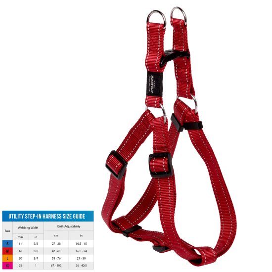 (image for) Rogz Harness Classic Stepin Red Small - Click Image to Close