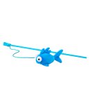 (image for) Rogz Cat Teaser Toy Wand 80cm Blue Fish