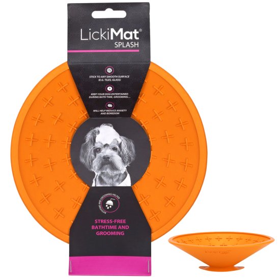 (image for) LickiMat Dog Splash Orange - Click Image to Close