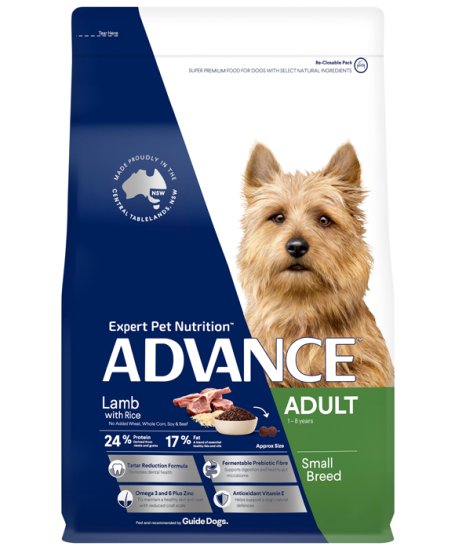 (image for) Advance Dog Adult Small Breed Lamb 3kg - Click Image to Close