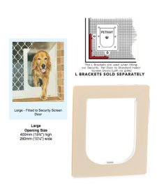 (image for) Petway Security Pet Door Large Primrose
