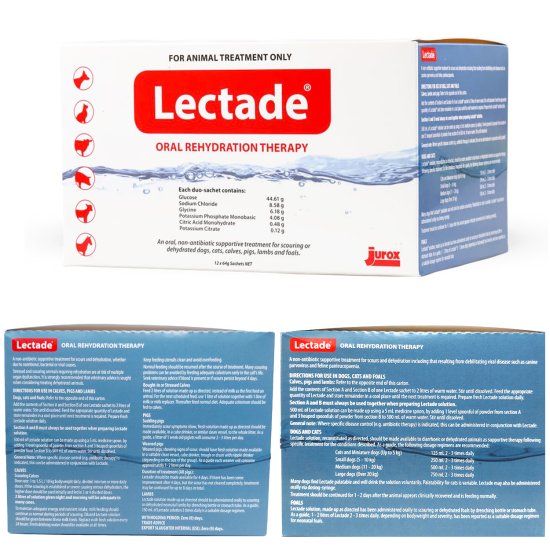 (image for) Jurox Lectade Oral Rehydration Duo-Sachet 12x64g - Click Image to Close