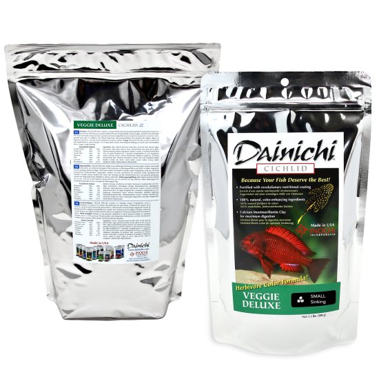 (image for) Dainichi Cichlid Veggie Deluxe Sinking Small Pellet 250g 3mm - Click Image to Close