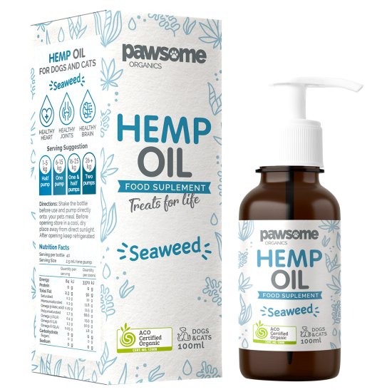 (image for) Pawsome Hemp Oil Seaweed 100ml - Click Image to Close