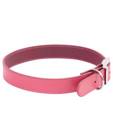(image for) Beaupets Collar Leather Deluxe Sewn 40Cm Pink