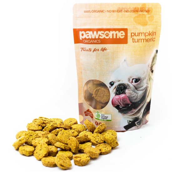 (image for) Pawsome Treats Pumpkin Turmeric 200g - Click Image to Close